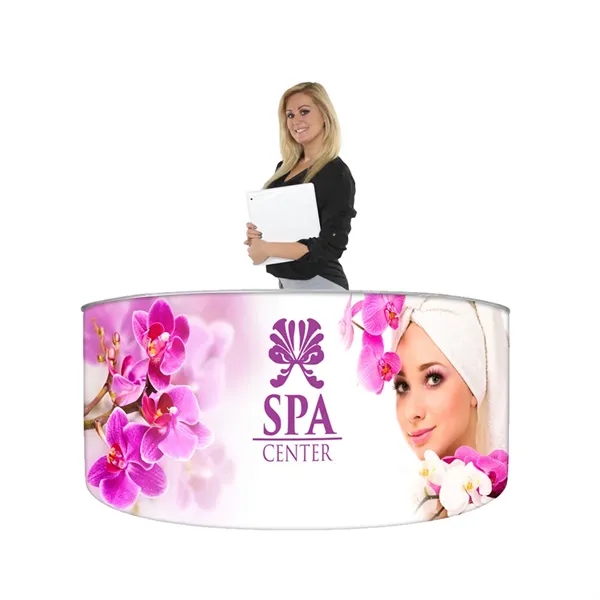 Curved fabric counter display.... from ASI 30442 Above & Beyond Advertising Products