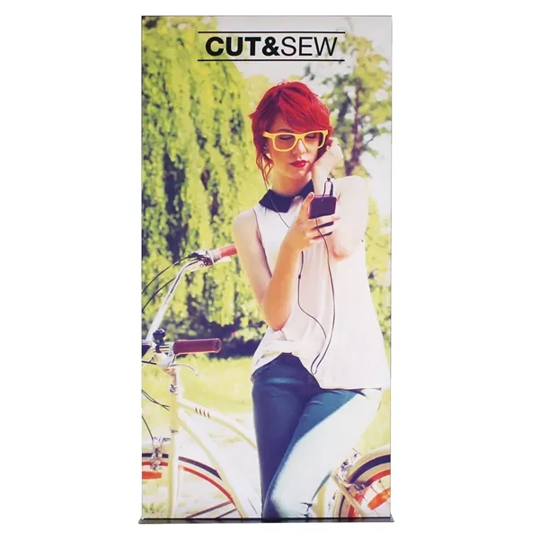 Rich black framed banner stand, double sided Silicone Edge Graphics and... from ASI 30442 Above & Beyond Advertising Products