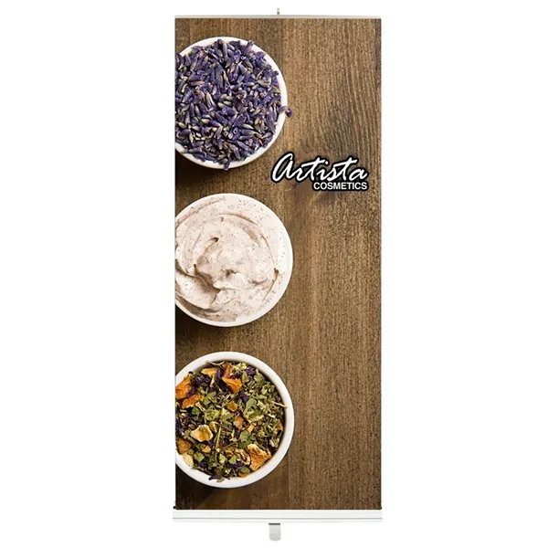 Easy to use retractable banner stand.... from ASI 30442 Above & Beyond Advertising Products