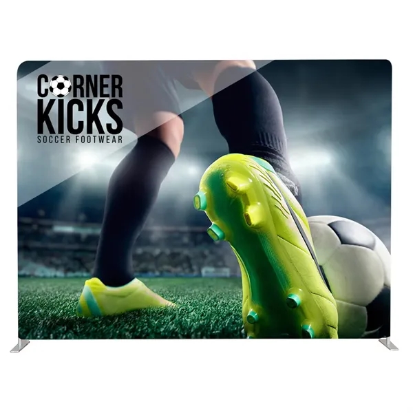 Thin tube-style banner with curved top corners... from ASI 30442 Above & Beyond Advertising Products