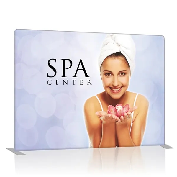 Straight fabric back wall with aluminum snap frame.... from ASI 30442 Above & Beyond Advertising Products