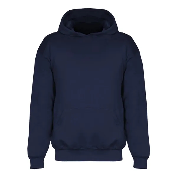 Youth hooded sweatshirt with no drawcord, two-ply hood, Spandex reinforced rib... from ASI 37461 Augusta Sportswear
