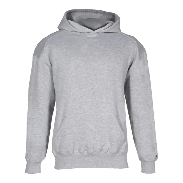 Youth hooded sweatshirt with no drawcord, two-ply hood, Spandex reinforced rib... from ASI 37461 Augusta Sportswear