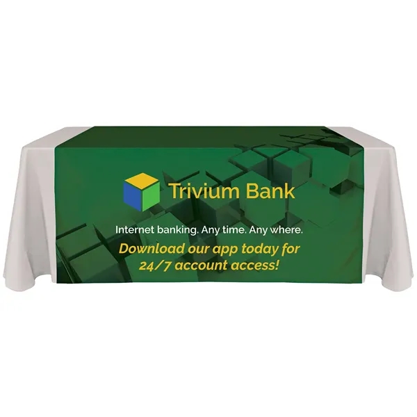 60" x 90" full color display polyester table runner drapes over... from ASI 80228 Quinn