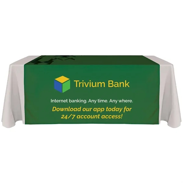 60" x 90" full color display polyester table runner drapes over... from ASI 80228 Quinn