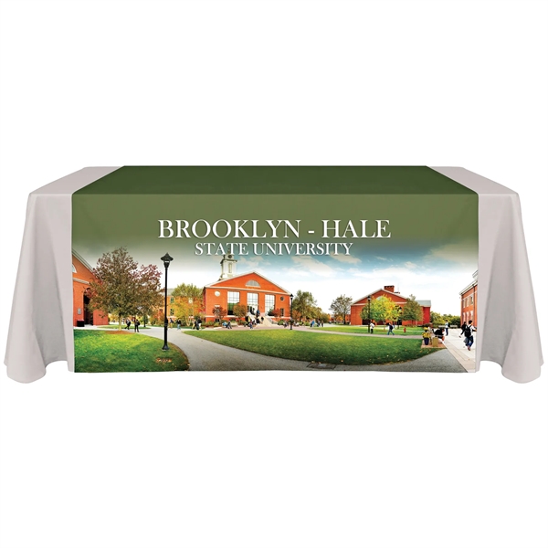 60" x 72" full color display polyester table runner drapes over... from ASI 80228 Quinn