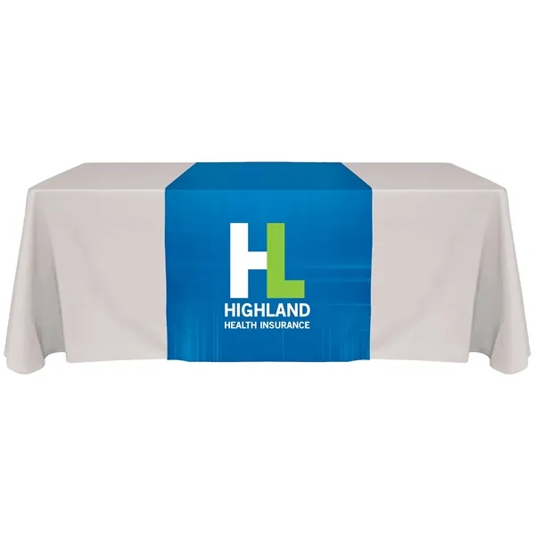 30" x 72" full color display polyester table runner drapes over... from ASI 80228 Quinn
