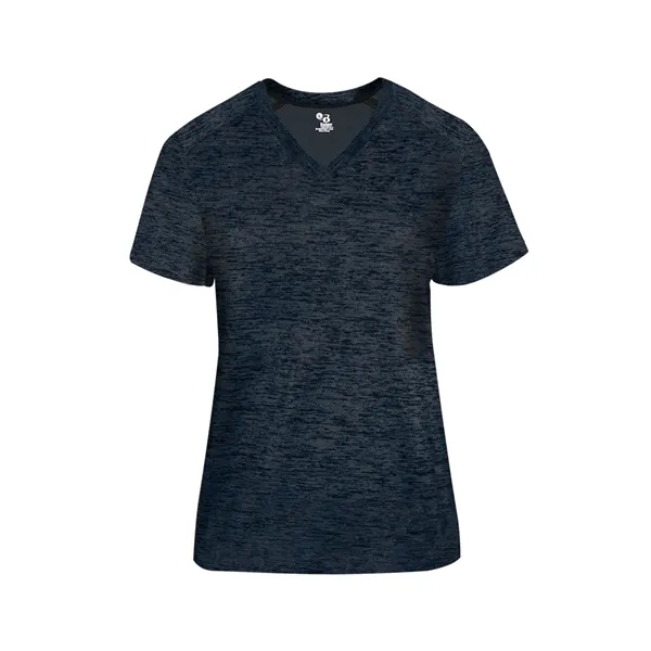 Women's v-neck tee with self-fabric collar, paneled shoulder for maximum movement,... from ASI 37461 Augusta Sportswear