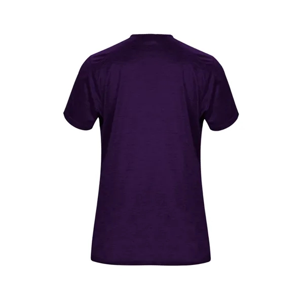 Women's v-neck tee with self-fabric collar, paneled shoulder for maximum movement,... from ASI 37461 Augusta Sportswear