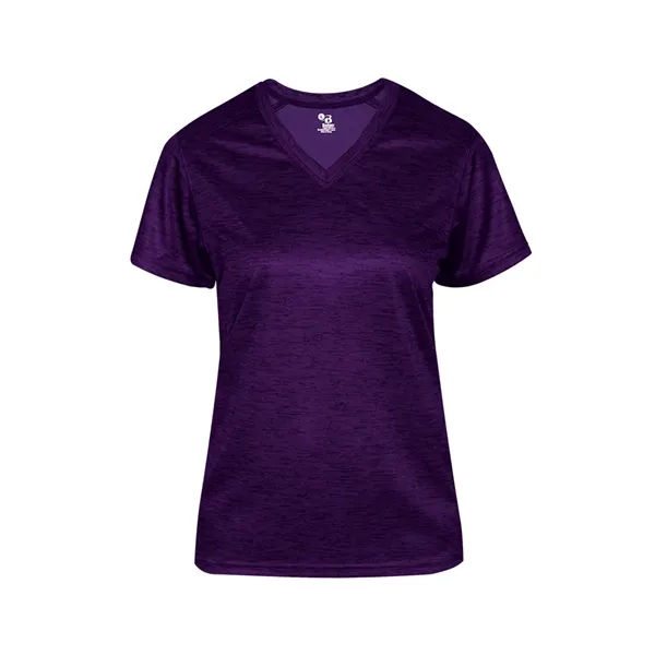 Women's v-neck tee with self-fabric collar, paneled shoulder for maximum movement,... from ASI 37461 Augusta Sportswear