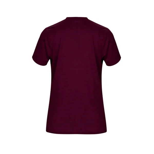 Women's v-neck tee with self-fabric collar, paneled shoulder for maximum movement,... from ASI 37461 Augusta Sportswear