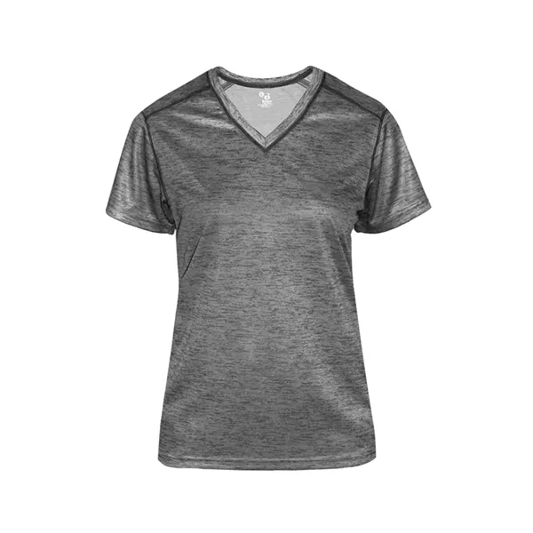 Women's v-neck tee with self-fabric collar, paneled shoulder for maximum movement,... from ASI 37461 Augusta Sportswear