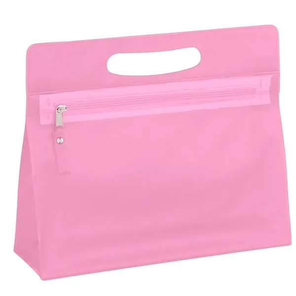 9 3/4" x 8" Vanity bag with translucent design, zip closure... from ASI 61125 Hit Promotional Products / Hit®