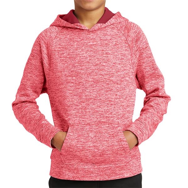 Youth electric heather fleece hoodie with PosiCharge technology and moisture wicking.... from ASI 61125 Hit Promotional Products