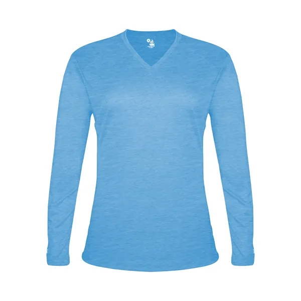 The Tri-Blend Ladies' V-Neck Long Sleeve Tee is made from a... from ASI 37461 Augusta Sportswear