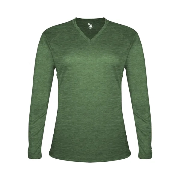 The Tri-Blend Ladies' V-Neck Long Sleeve Tee is made from a... from ASI 37461 Augusta Sportswear