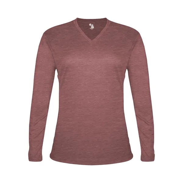 The Tri-Blend Ladies' V-Neck Long Sleeve Tee is made from a... from ASI 37461 Augusta Sportswear