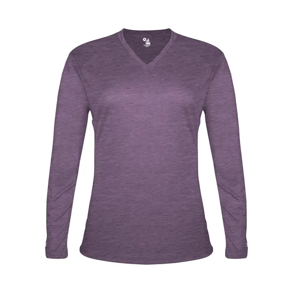 The Tri-Blend Ladies' V-Neck Long Sleeve Tee is made from a... from ASI 37461 Augusta Sportswear