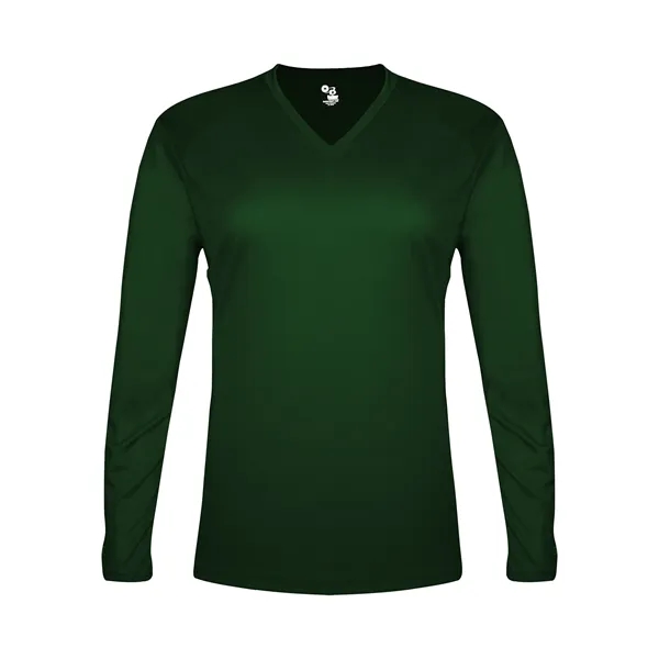 The Tri-Blend Ladies' V-Neck Long Sleeve Tee is made from a... from ASI 37461 Augusta Sportswear