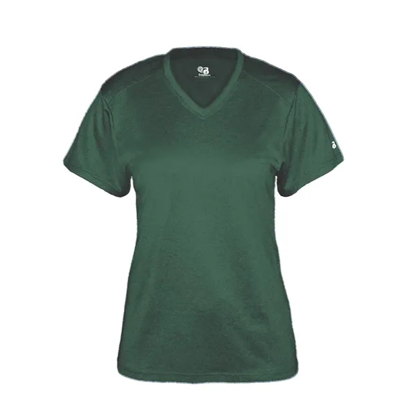 The Pro Heather Ladies' V-Neck Tee is made from 100% heathered... from ASI 37461 Augusta Sportswear