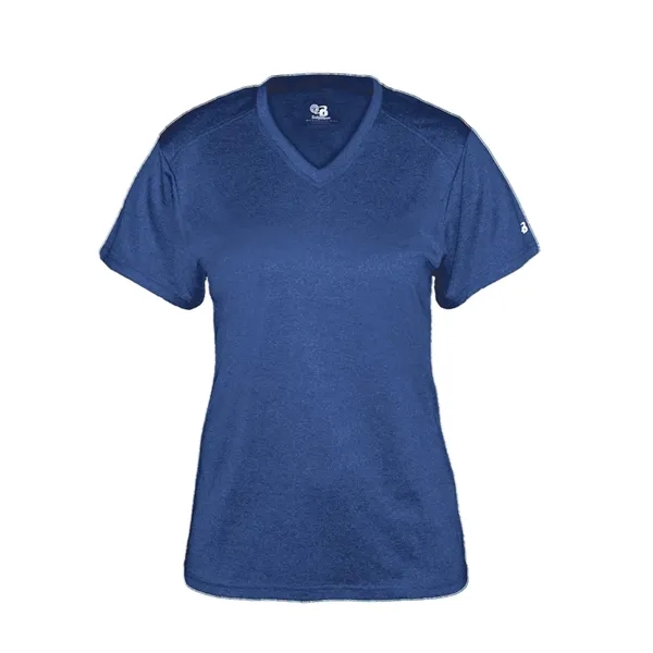 The Pro Heather Ladies' V-Neck Tee is made from 100% heathered... from ASI 37461 Augusta Sportswear
