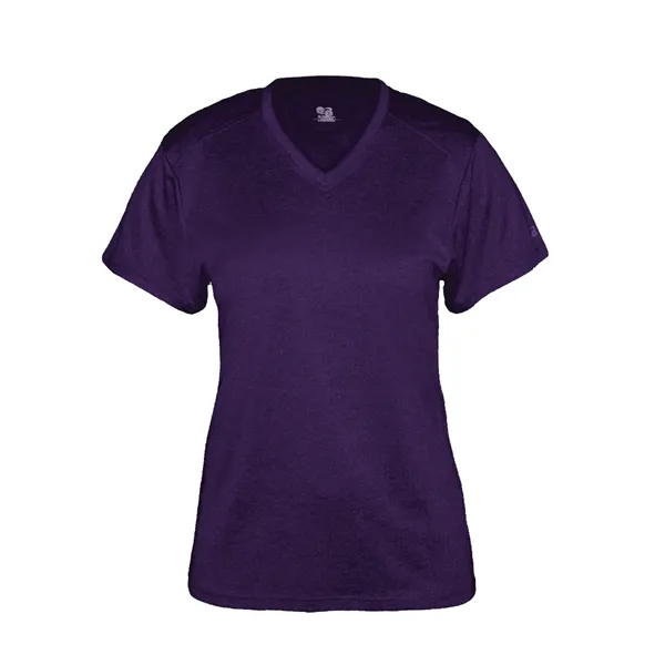 The Pro Heather Ladies' V-Neck Tee is made from 100% heathered... from ASI 37461 Augusta Sportswear