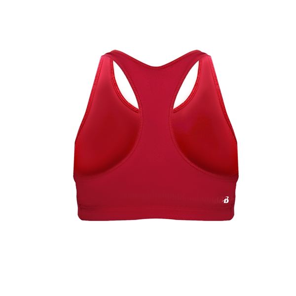 Girl's bra top with stretch body fit, 1" elastic hem, Badger... from ASI 37461 Augusta Sportswear