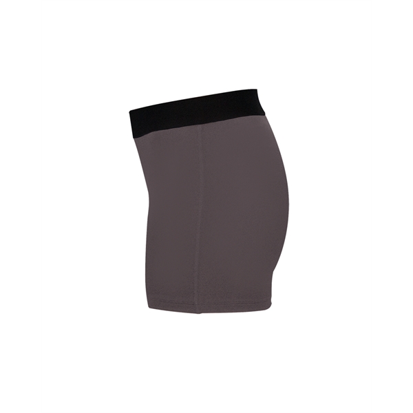 Women's compression shorts with 3" inseam, 1.5" plush elastic waistband, stretch... from ASI 37461 Augusta Sportswear