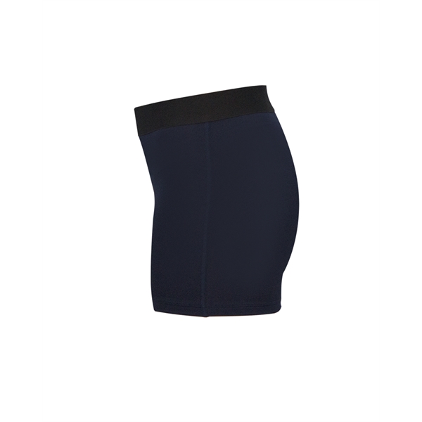 Women's compression shorts with 3" inseam, 1.5" plush elastic waistband, stretch... from ASI 37461 Augusta Sportswear