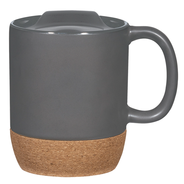 14 oz. mug with cork base that protects hands and surfaces... from ASI 61125 Hit Promotional Products / Hit®