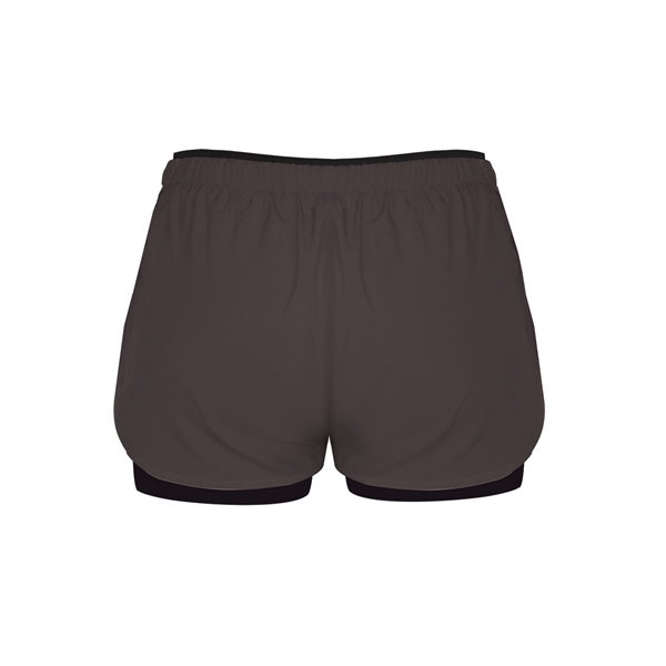 Women's shorts with stretch body fit on inner short, hidden side... from ASI 37461 Augusta Sportswear