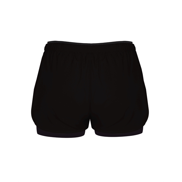 Women's shorts with stretch body fit on inner short, hidden side... from ASI 37461 Augusta Sportswear