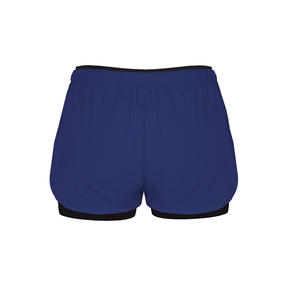 Women's shorts with stretch body fit on inner short, hidden side... from ASI 37461 Augusta Sportswear