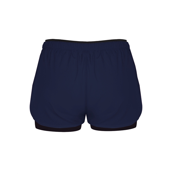 Women's shorts with stretch body fit on inner short, hidden side... from ASI 37461 Augusta Sportswear