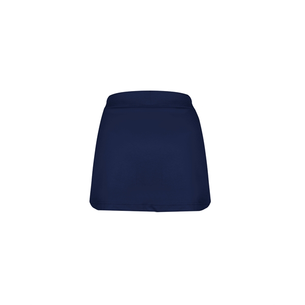 Women's skort with  2" covered elastic waistband, Badger heat seal... from ASI 37461 Augusta Sportswear