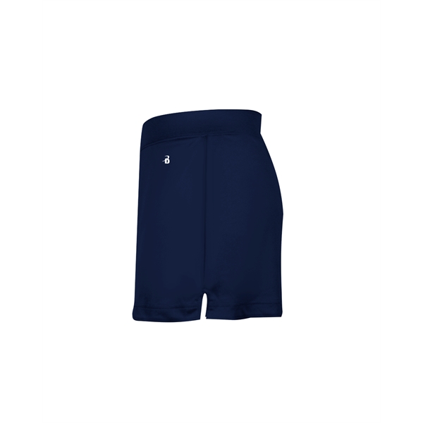 Women's skort with  2" covered elastic waistband, Badger heat seal... from ASI 37461 Augusta Sportswear