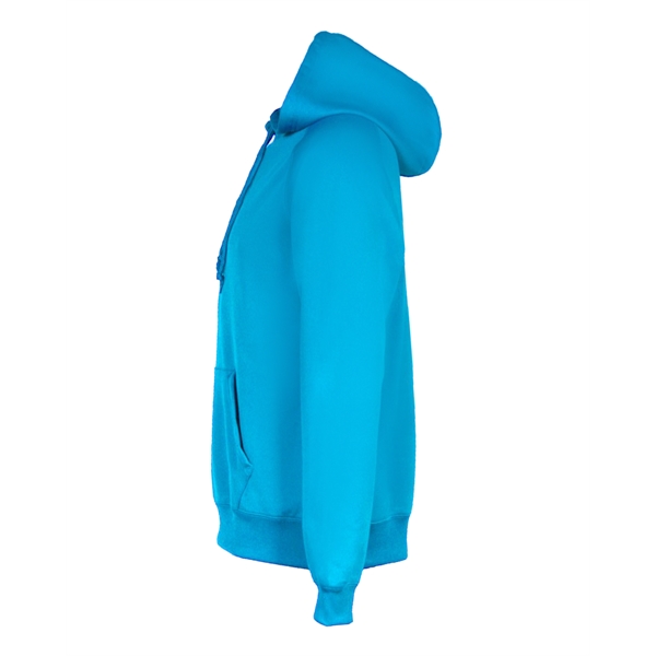 Women's fleece hood with poly rib cuff and waist, front pocket... from ASI 37461 Augusta Sportswear