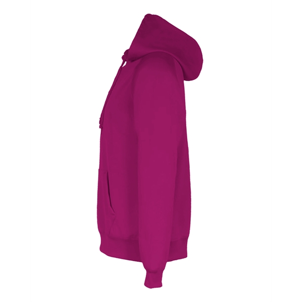 Women's fleece hood with poly rib cuff and waist, front pocket... from ASI 37461 Augusta Sportswear
