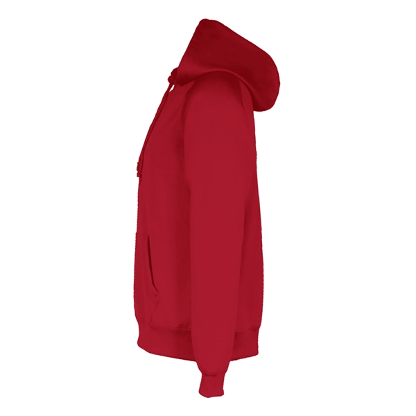 Women's fleece hood with poly rib cuff and waist, front pocket... from ASI 37461 Augusta Sportswear