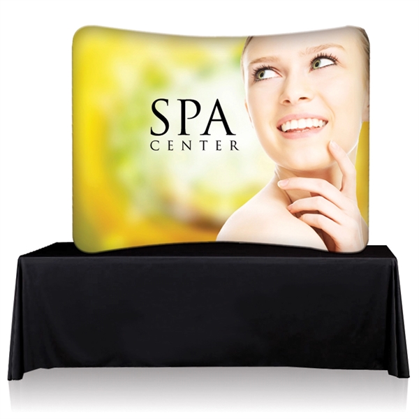 Curved tabletop display with travel bag.... from ASI 30442 Above & Beyond Advertising Products