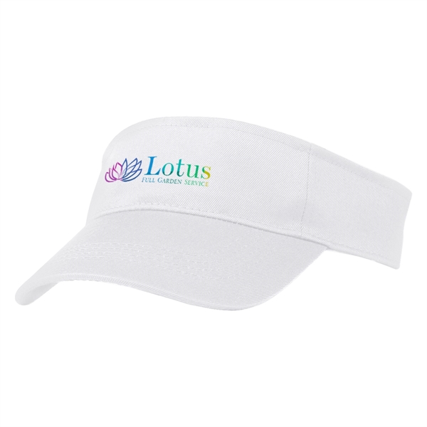 Polyester Visor. Pro-Stitching on Front Pre-Curved Visor. Double Layer Sweatband. Adjustable... from ASI 61125 Hit Promotional Products / Hit®