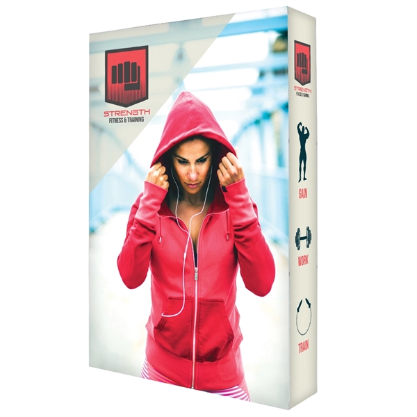 2.5ft. x 7.5ft. backlit SEG fabric pop-up back wall with single... from ASI 30442 Above & Beyond Advertising Products