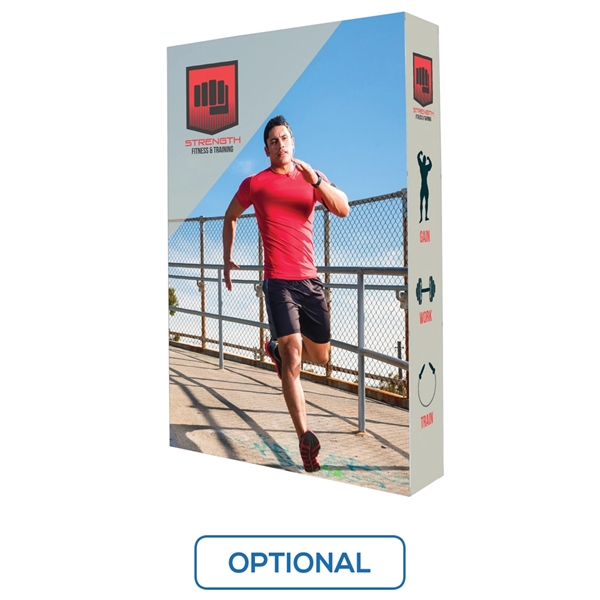 2.5ft. x 7.5ft. backlit SEG fabric pop-up back wall with single... from ASI 30442 Above & Beyond Advertising Products