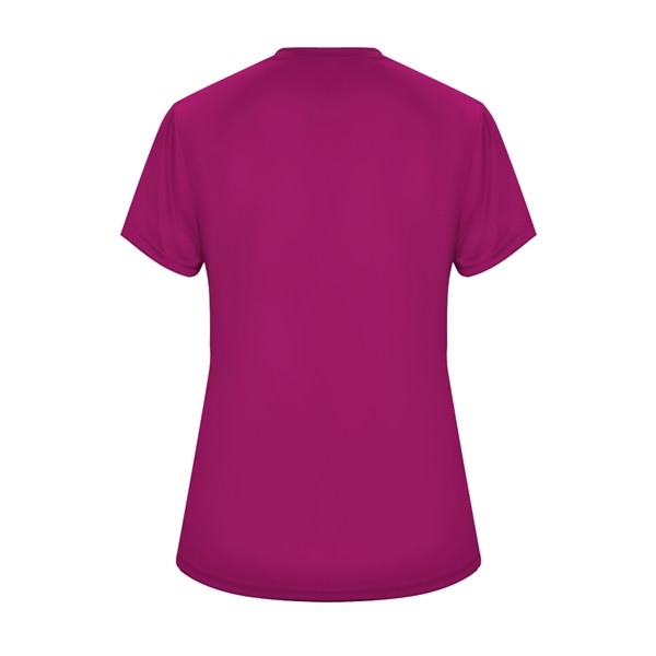Women's tee with self-fabric collar, double-needle hem.... from ASI 37461 Augusta Sportswear