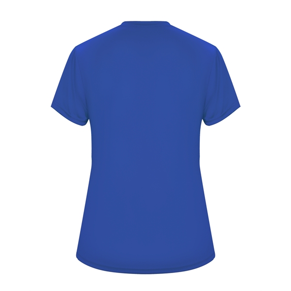 Women's tee with self-fabric collar, double-needle hem.... from ASI 37461 Augusta Sportswear