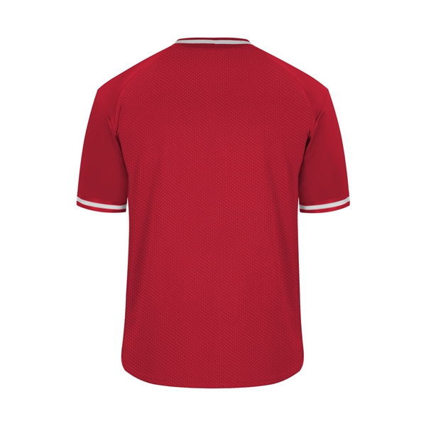 Vintage jersey with double-needle hem, striped braiding on collar and sleeve... from ASI 37461 Augusta Sportswear