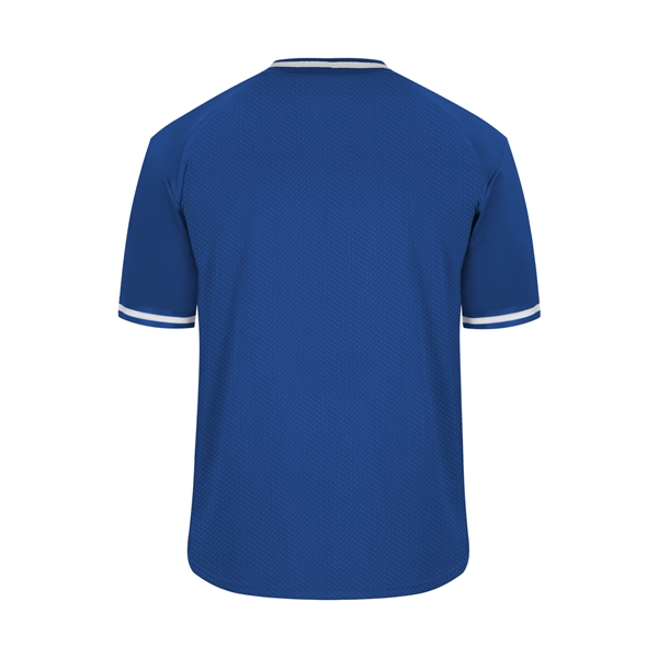 Vintage jersey with double-needle hem, striped braiding on collar and sleeve... from ASI 37461 Augusta Sportswear