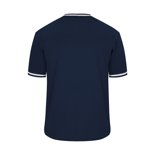 Vintage jersey with double-needle hem, striped braiding on collar and sleeve... from ASI 37461 Augusta Sportswear