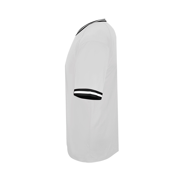 Vintage jersey with double-needle hem, striped braiding on collar and sleeve... from ASI 37461 Augusta Sportswear