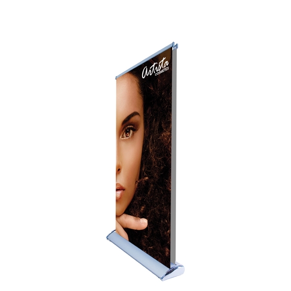 33.5" wide retractable banner stand with travel bag.... from ASI 30442 Above & Beyond Advertising Products
